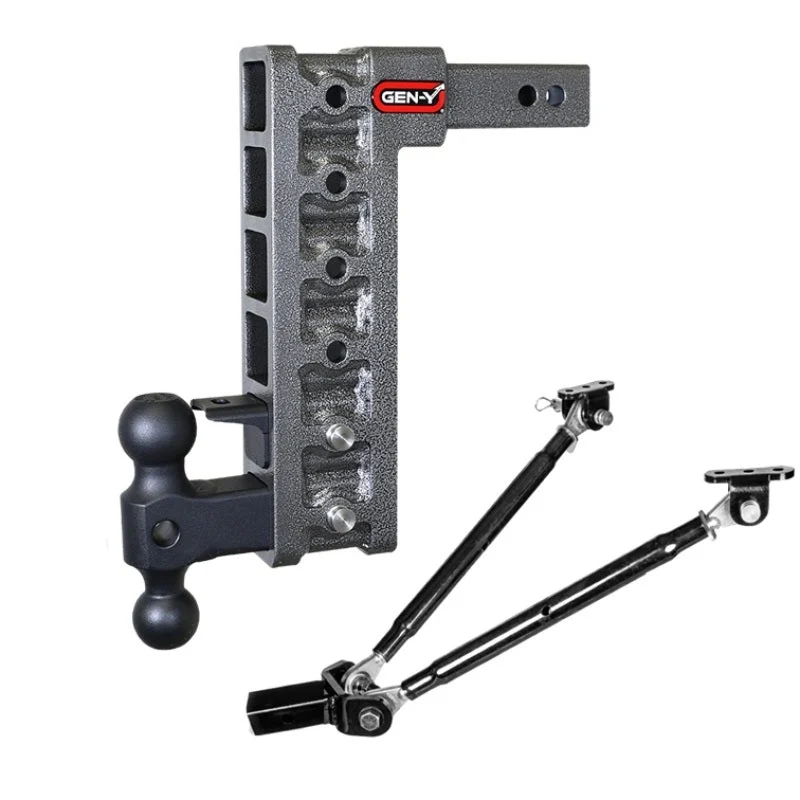 Gen-Y Mega Duty 2in Shank 12.5in Drop 10K Hitch w/GH-031 Dual-Ball/GH-032 Pintle Lock