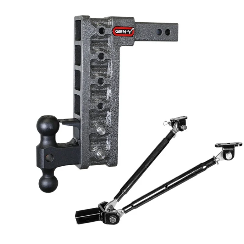 Gen-Y Mega Duty 2in Shank 12.5in Drop 16K Hitch w/Dual-Ball/Pintle Lock