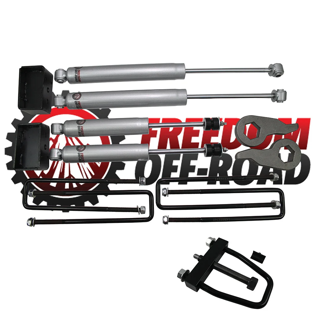 1-3" Leveling Kit w/ Shocks and Torsion Key Tool #FO-G502-KIT+FO-UTTOOL2