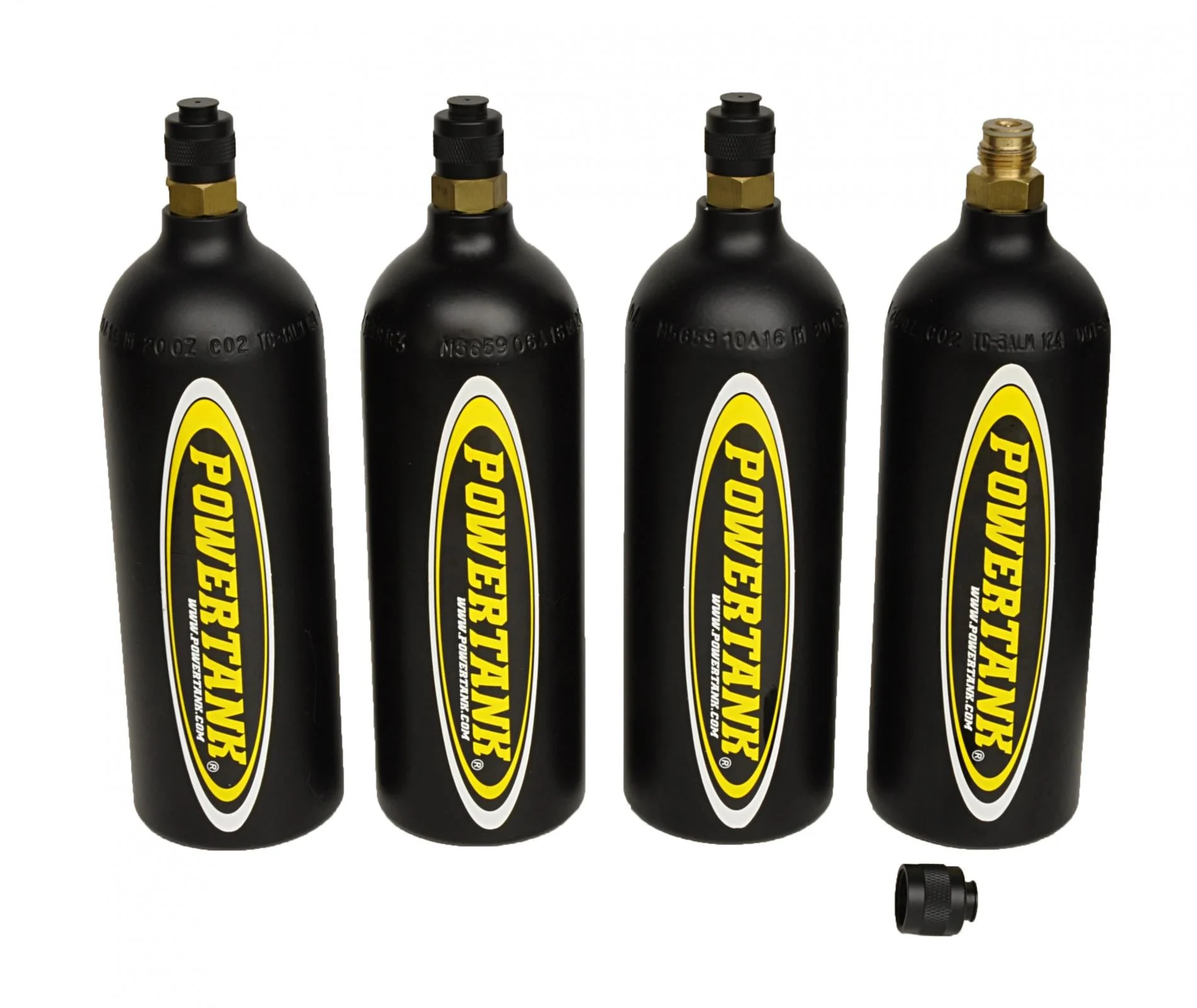 Case of 4 CO2 Bottle 1.25 Lb On/Off Valve Bottle Power Tank - CYL-2440-MBK