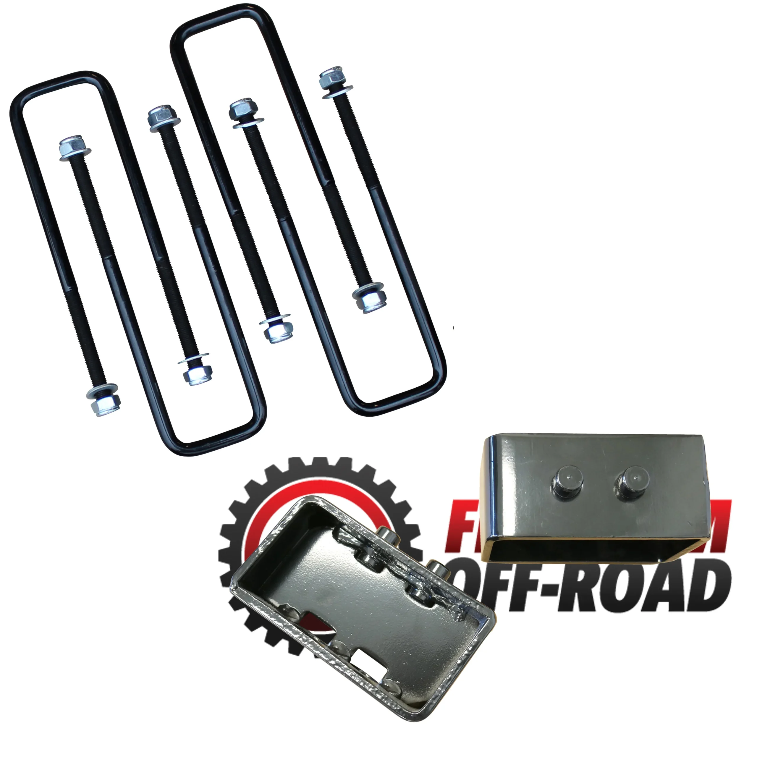 3" Rear Lift Blocks w/ Extended U-Bolts #FO-F30130+FO-F404