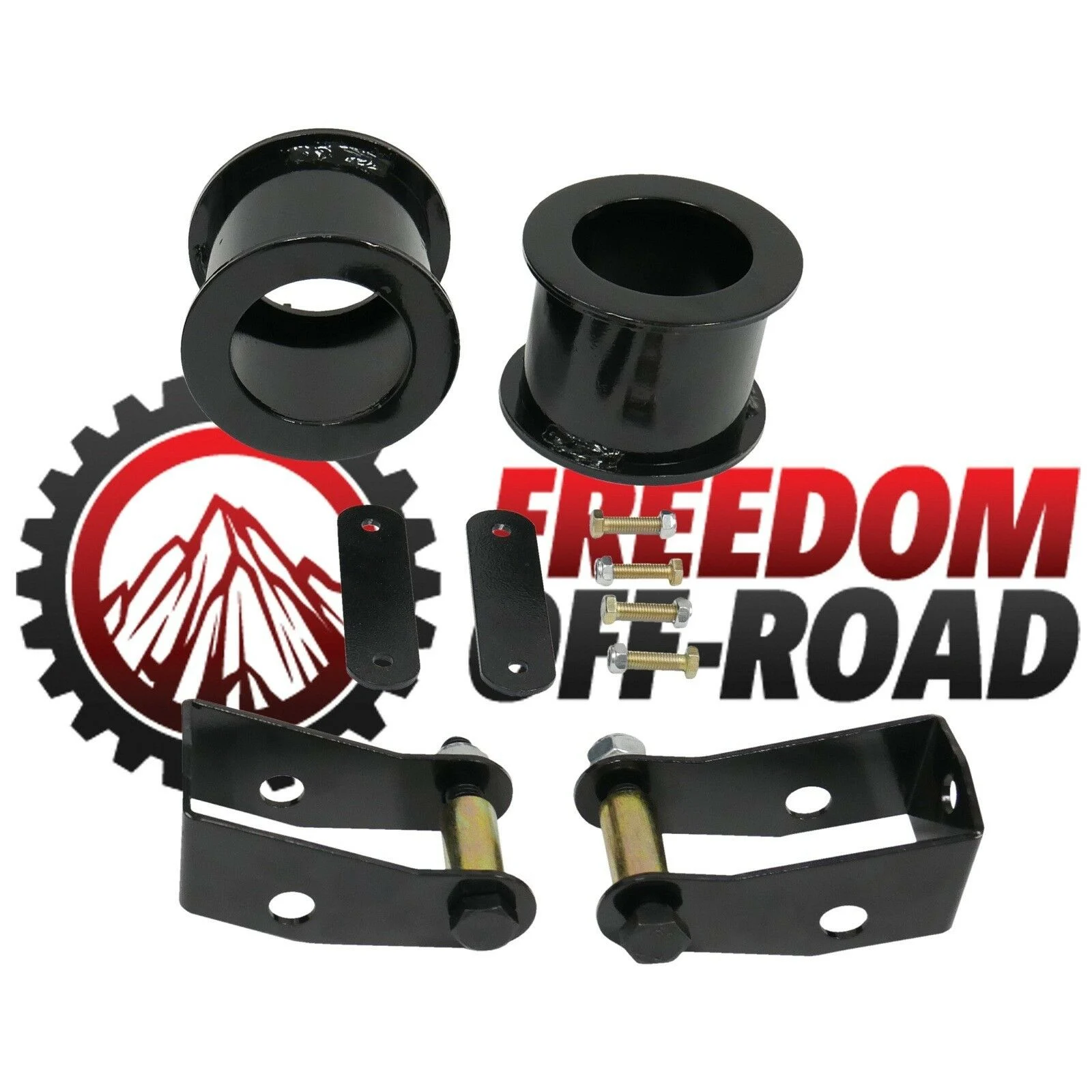 3" Front Coil Spring Spacers with Shock Extenders and Brake Line Brackets #FO-J303F30