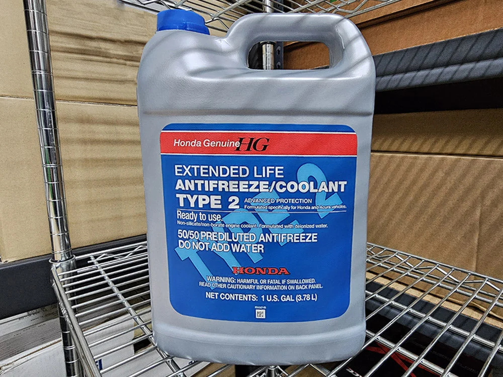OEM Honda Type 2 Antifreeze / Coolant – Pre-Mixed 50/50 – 1 Gallon (Pre-Diluted)