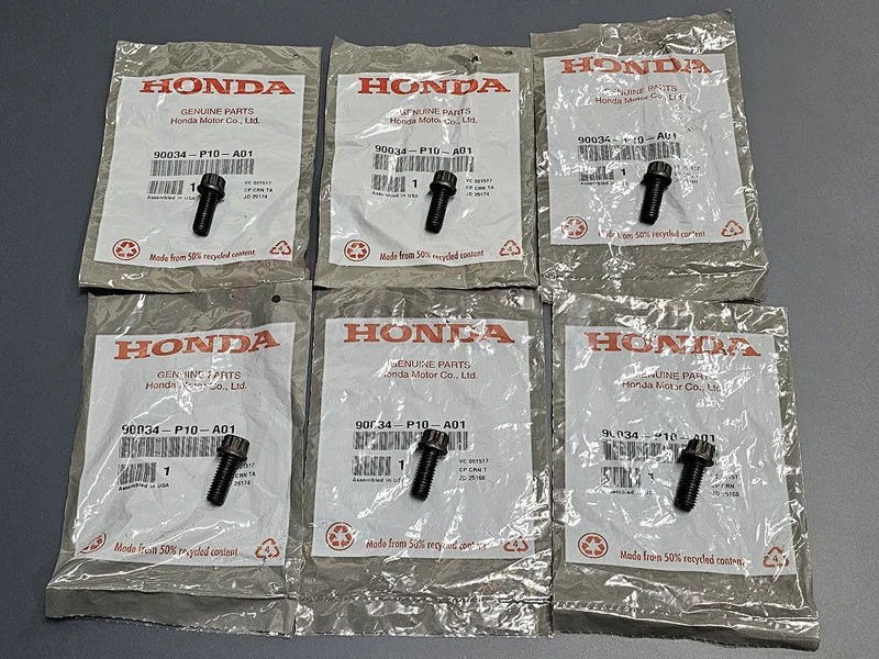 OEM Honda B / D / H / K-Series Clutch Pressure Plate Bolts – 6-Pc Kit