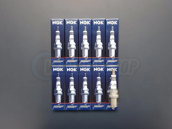 NGK Iridium IX Spark Plugs (10) for 2004-2005 Carrera GT 5.7 | 2 Steps Colder