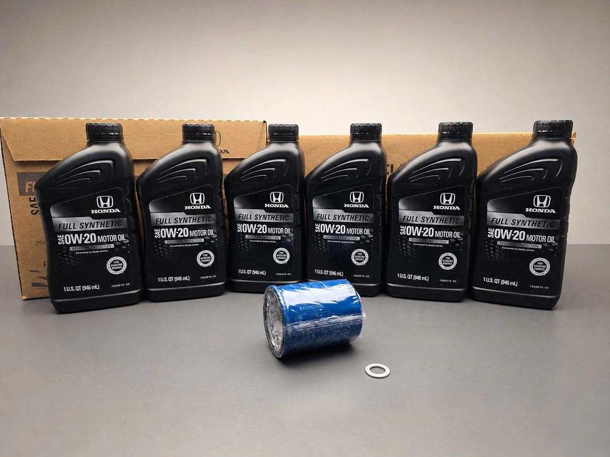 OEM Honda 0W-20 GF-7 Full Synthetic Oil Change Kit – 6 Quarts