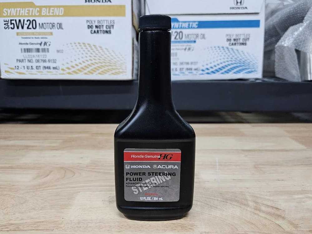 OEM Honda Genuine Power Steering Fluid – 12 oz Bottle | 08285-P99-0CZA3