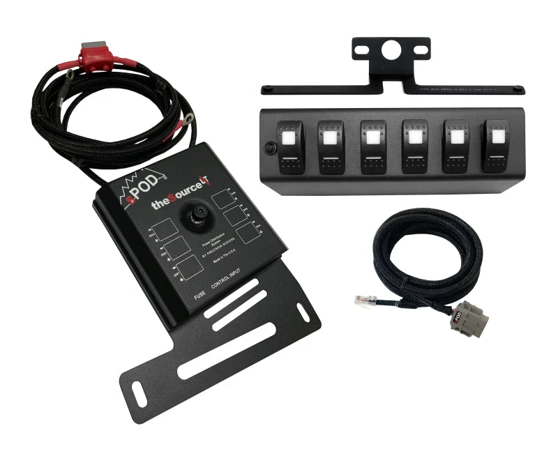 sPOD 07-08 Jeep Wrangler JK SourceLT w/Blue LED Switch Panel