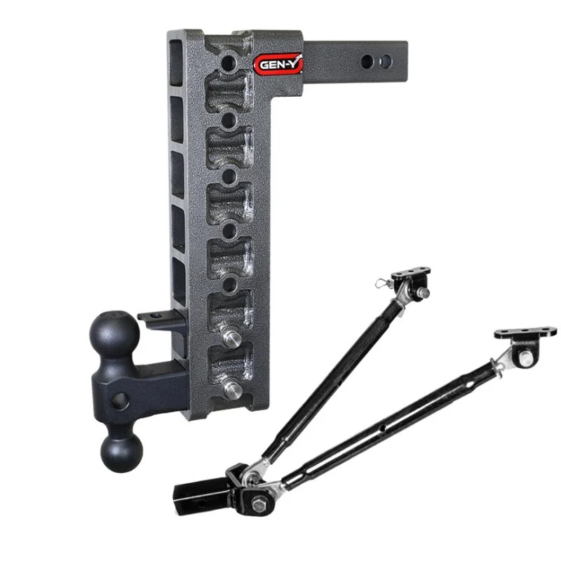 Gen-Y Mega Duty 2in Shank 15in Drop 10K Hitch w/GH-031 Dual-Ball/GH-032 Pintle Lock