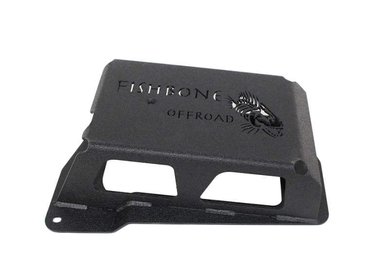 Fishbone Offroad 12-17 Jeep Wrangler JK Steel EVAP Canister Skid Plates - Black Textured Powdercoat