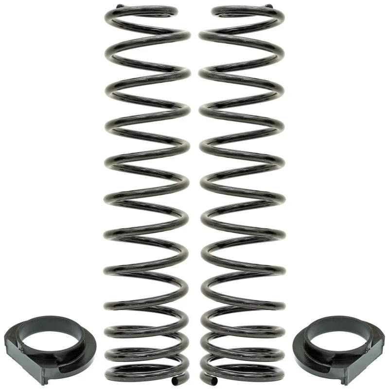 RockJock JL Front Coil Springs 4in Lift w/ Urethane Isolators Pair
