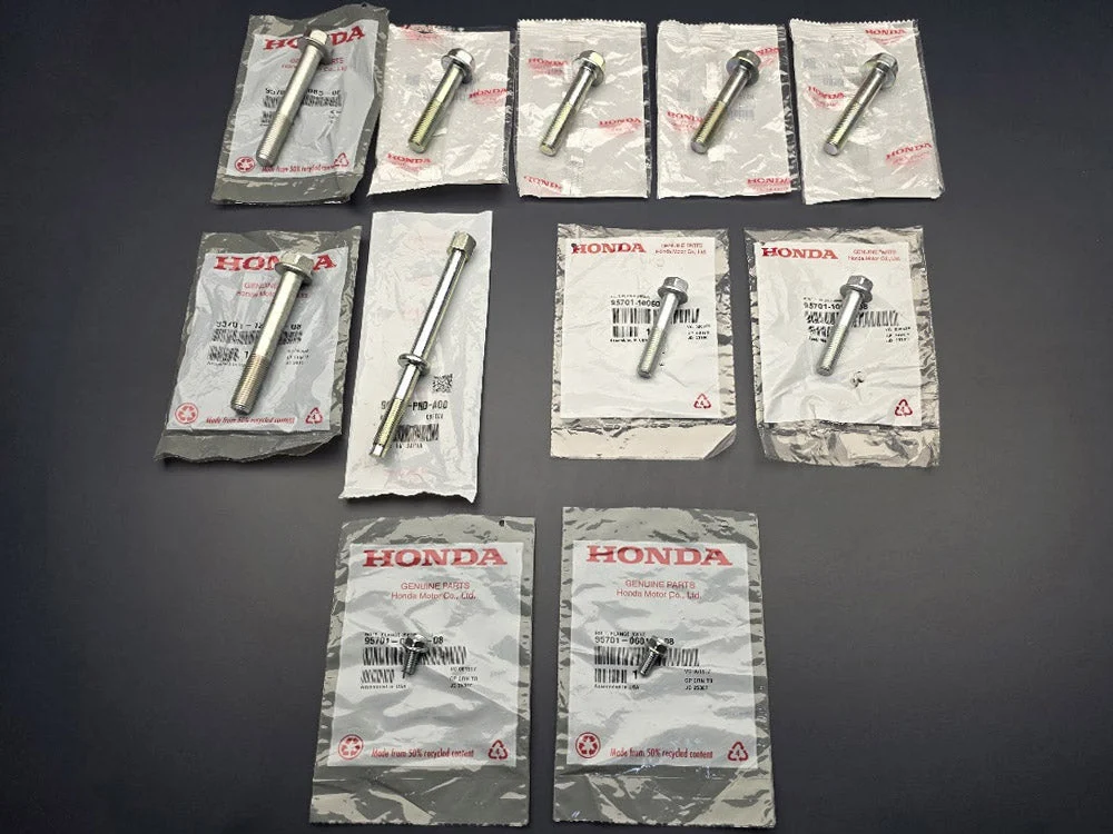 OEM Honda K-Series Transmission, Starter & Clutch Cover Bolt Kit – K20A2 K20Z1 K20Z3