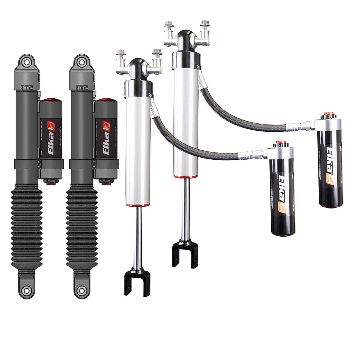 14-18 Silverado 2500 Elka 2.5 DC RESERVOIR F+R SHOCKS KIT 90236