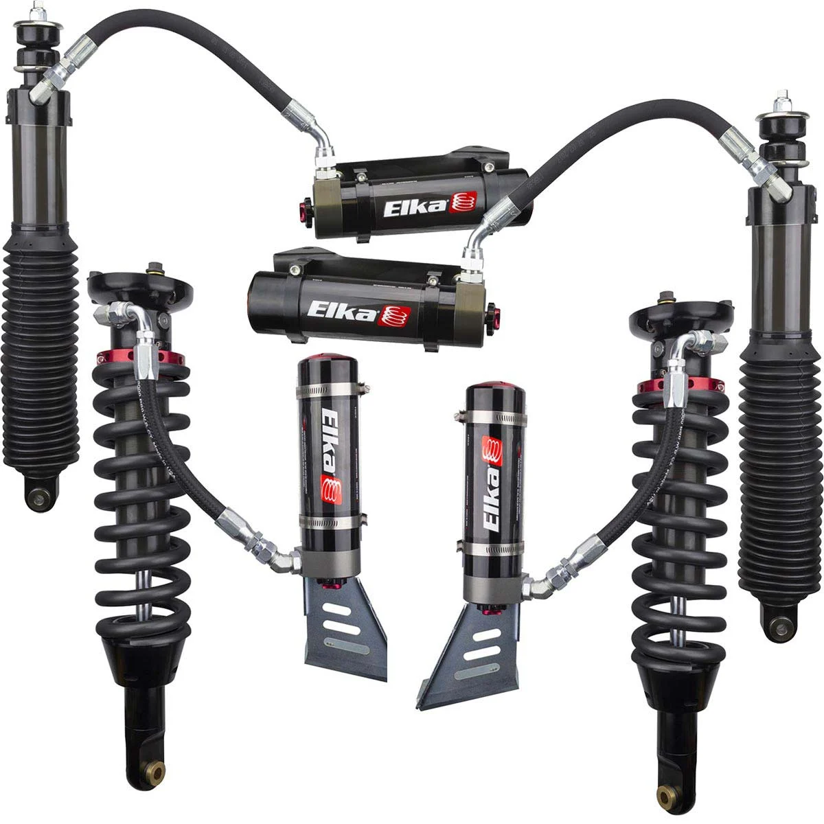 02-09 GX470, KDSS Elka 2.5 DC RESERVOIR FRONT & REAR SHOCKS KIT 90054
